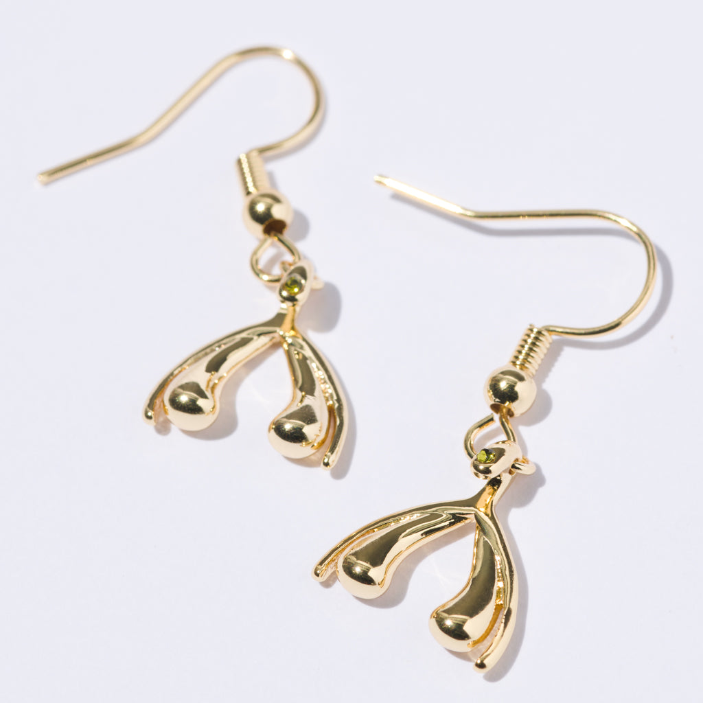 ODE Women Clit Crystal Olivine Earrings GP